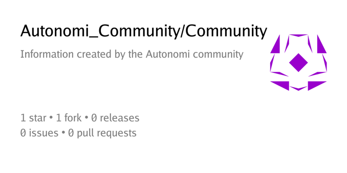 Summary card of repository Autonomi_Community/Community_Docs