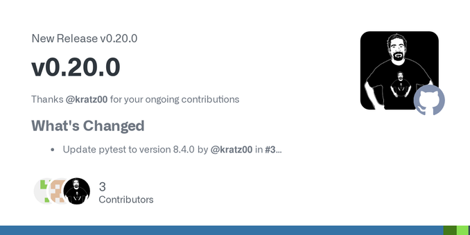 Thanks @kratz00 for your ongoing contributions
What's Changed

Update pytest to version 8.4.0 by @kratz00 in #375
Update ruff to version 0.11.13 by @kratz00 in #376
Update pydantic to version 2.11....