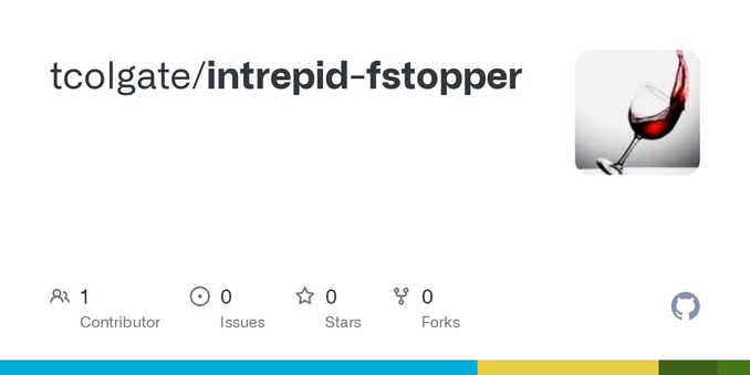 Contribute to tcolgate/intrepid-fstopper development by creating an account on GitHub. Contribute to tcolgate/intrepid-fstopper development by creating an account on GitHub.