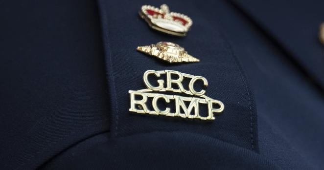 The RCMP logo is seen at a news conference on June 24, 2023, in St. John’s. THE CANADIAN PRESS/Adrian Wyld