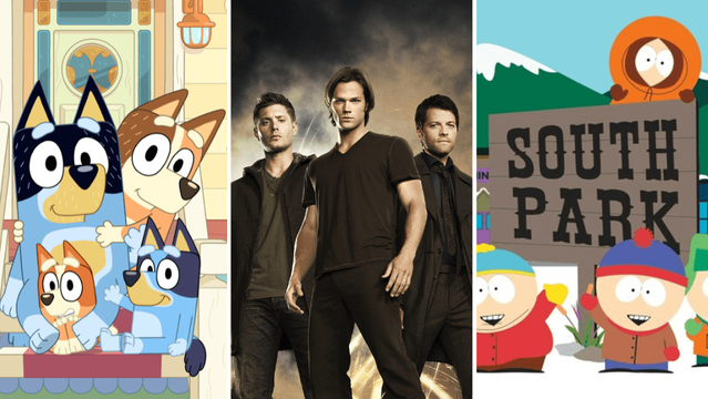 Bluey; Supernatural; South Park Bluey; Supernatural; South Park