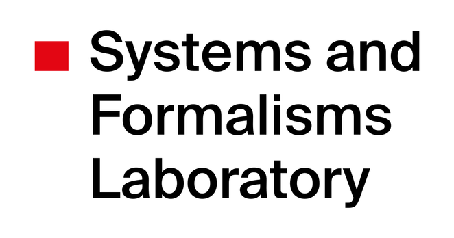 The words 'Systems and Formalisms Lab' on three lines next to a red rectangle.