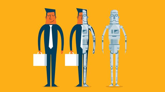 Evolution of robots. Concept of replacing people with robots, artificial intelligence. Evolution of robots. Concept of replacing people with robots, artificial intelligence.