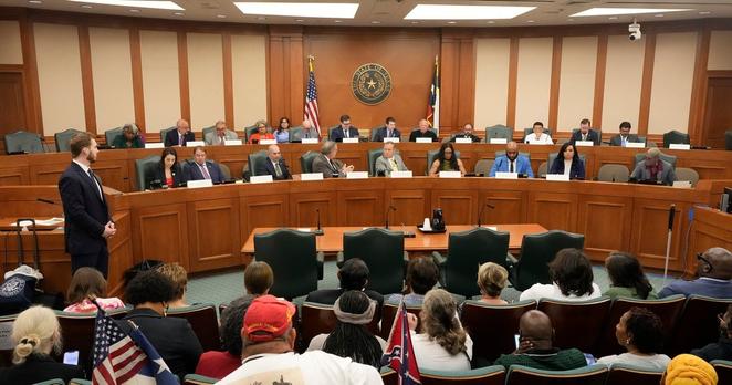 The House Committee on Congressional Redistricting, Select, listens to opening remarks during a committee hearing on redistricting on Aug. 1, 2025.