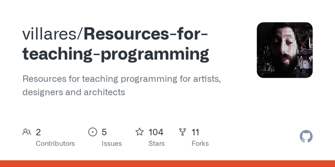 Resources for teaching programming for artists, designers and architects - villares/Resources-for-teaching-programming