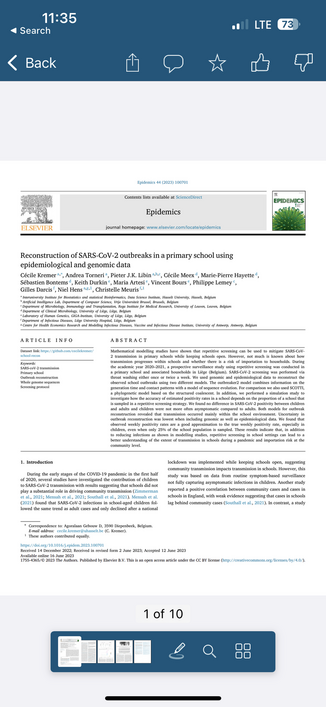 Screen shot of the published paper first page).