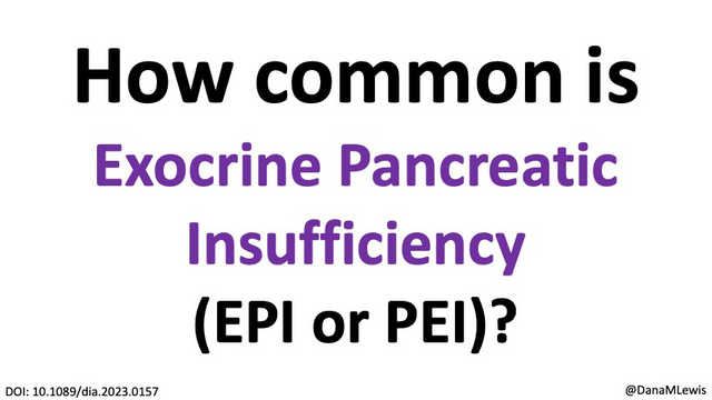 Gif showing the relative sizes of populations of people with cystic fibrosis, chronic pancreatitis, pancreatic cancer, and the % of those with EPI, contextualized against the prevalence of these in the general population and those with EPI. It's a small number of people because these conditions aren't common, therefore these conditions are not the most common cause of EPI!