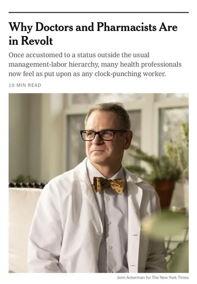Photo of white male with glasses wearing a bow tie and a white coat. Supposed to be a doctor or pharmacist maybe?