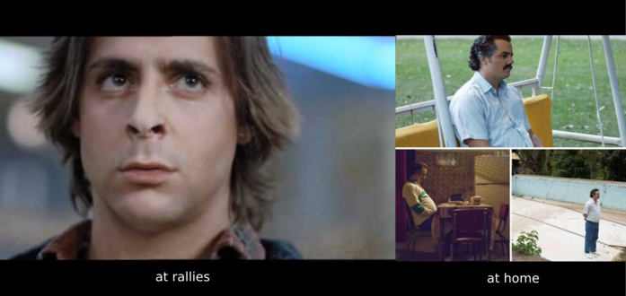 at rallies
John Bender
breakfast club detention

at home
Pablo Escobar Waiting