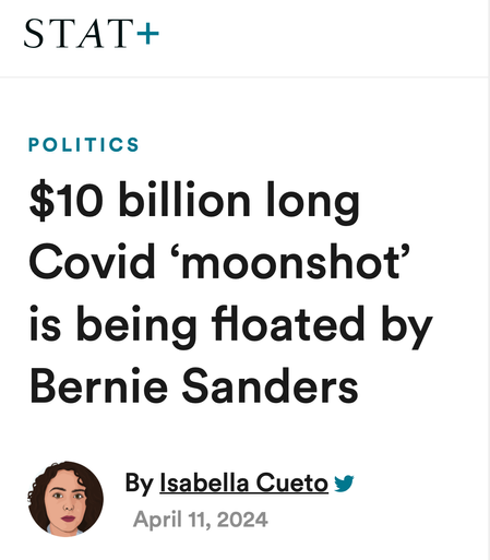 $10 billion long Covid ‘moonshot’ is being floated by Bernie Sanders 