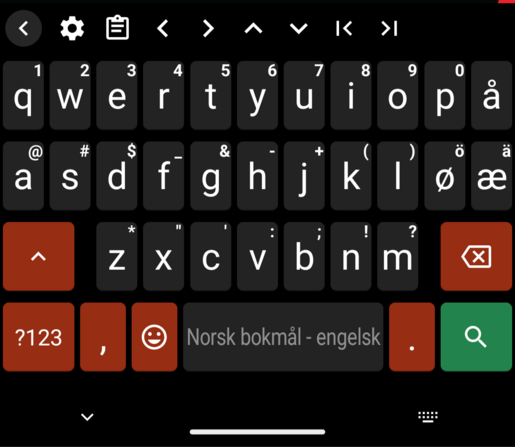 Mitt tastaturoppsett.