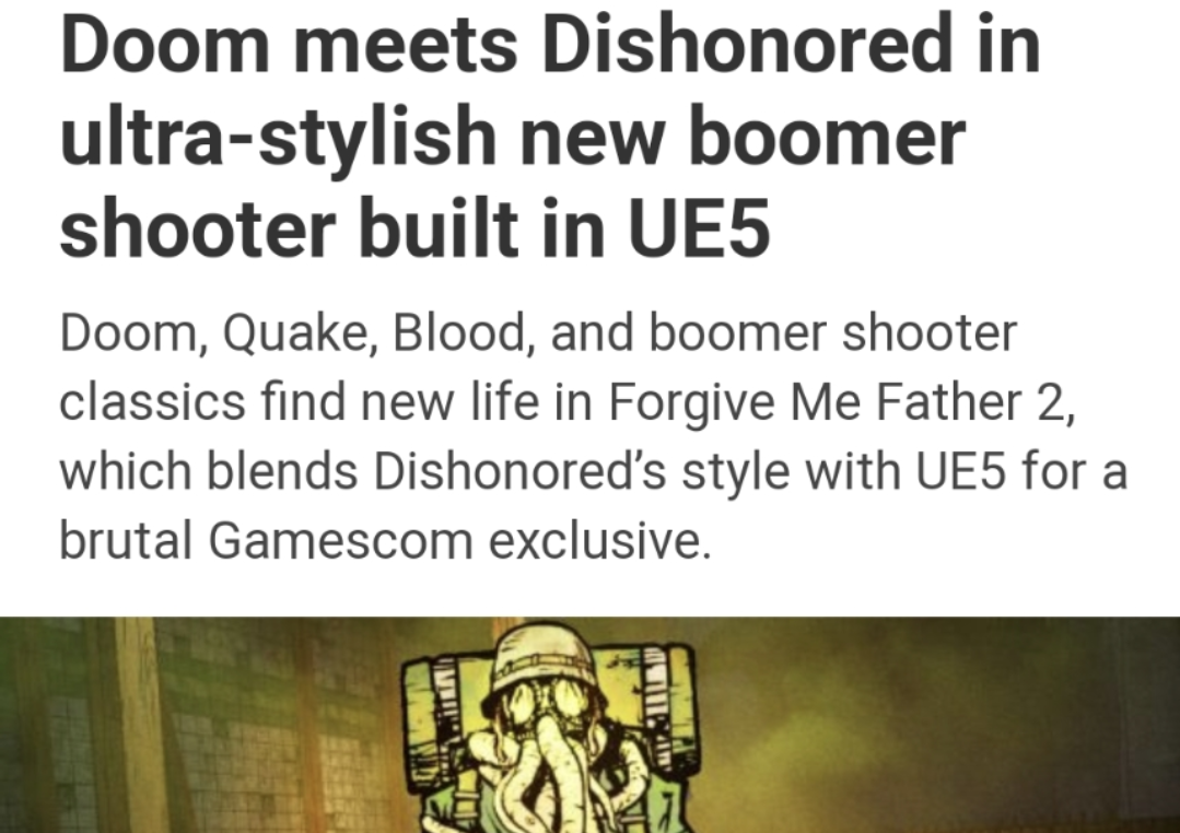 Doom meets Dishonored in ultra-stylish new boomer shooter built in UE5