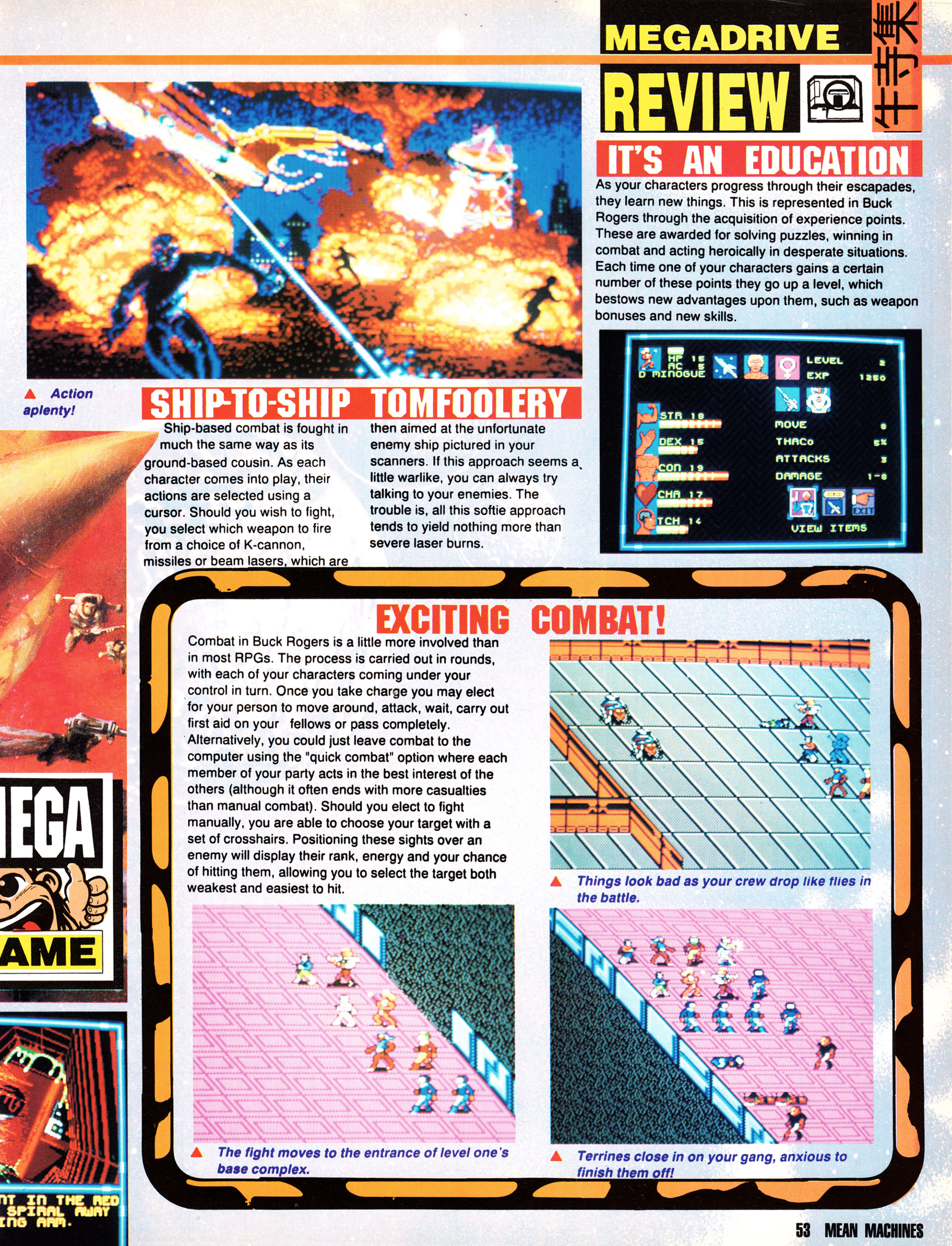 Review for Buck Rogers: Countdown to Doomsday on Mega Drive. taken from Mean Machines 18 - March 1992 (UK)  score: 91%