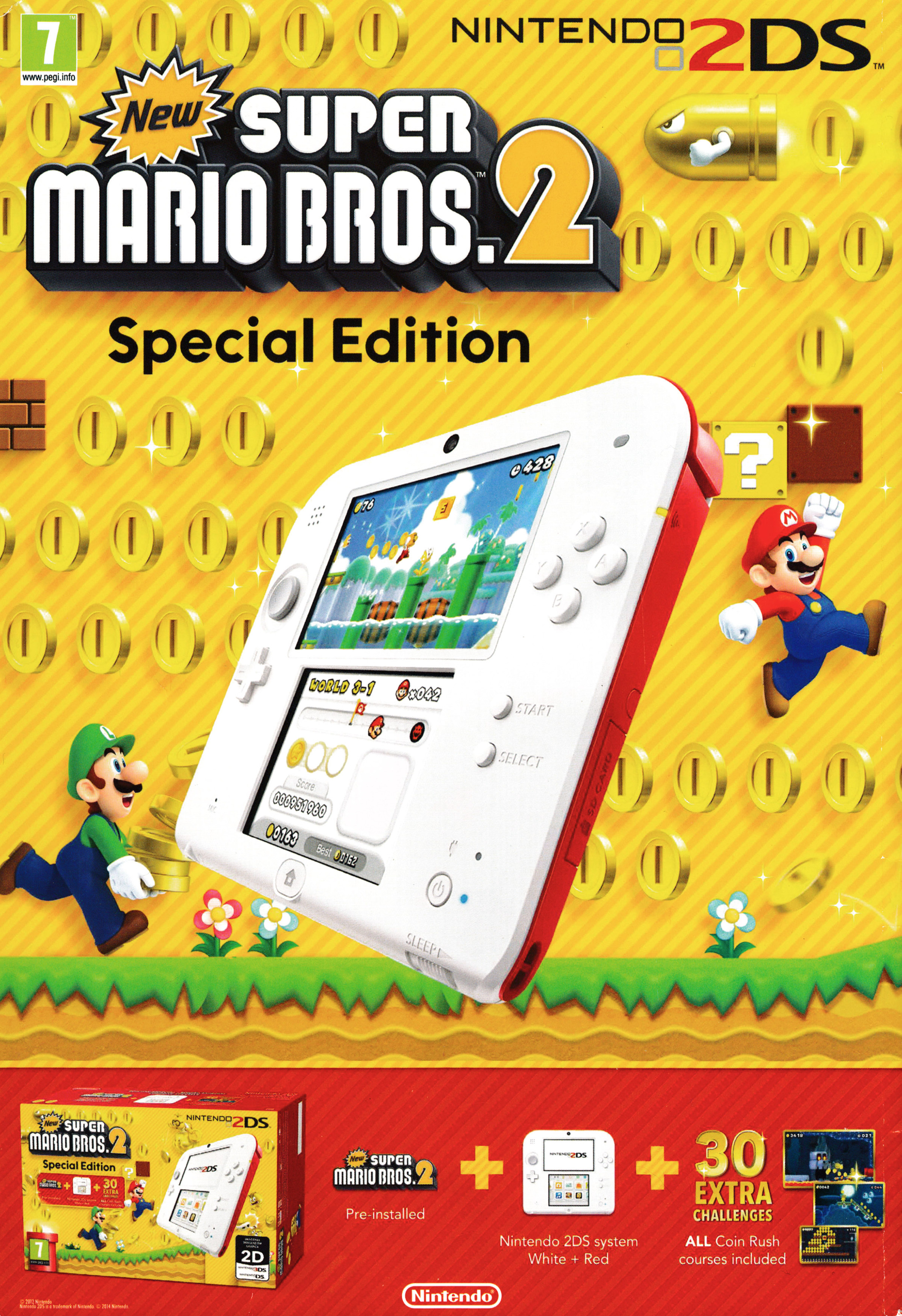 Back cover for Official Nintendo Magazine 111 - September 2014 (UK), featuring an advertisement for the 2DS bundle with New Super Mario Bros. 2