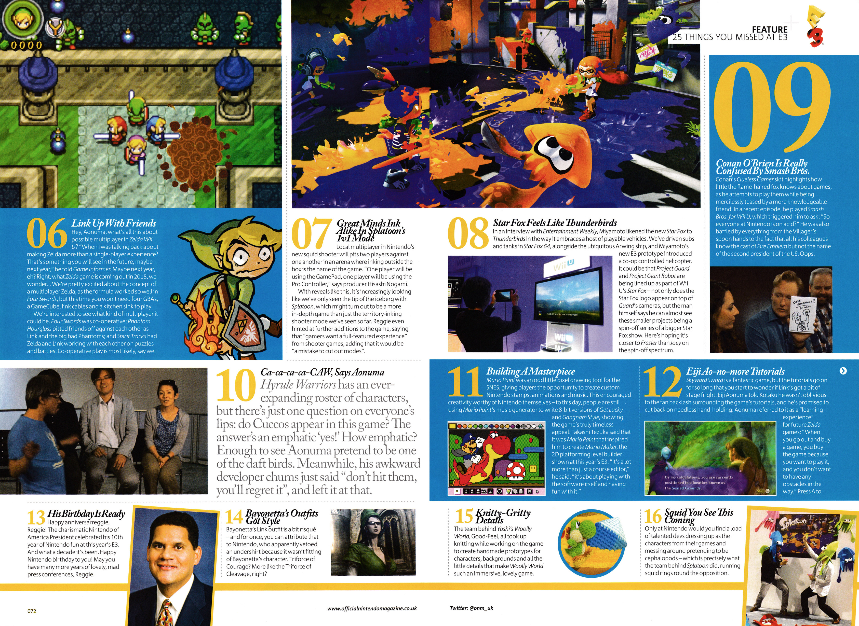 Feature titled: 25 Things you missed at E3 2014. Taken from Official Nintendo Magazine 111 - September 2014 (UK) 