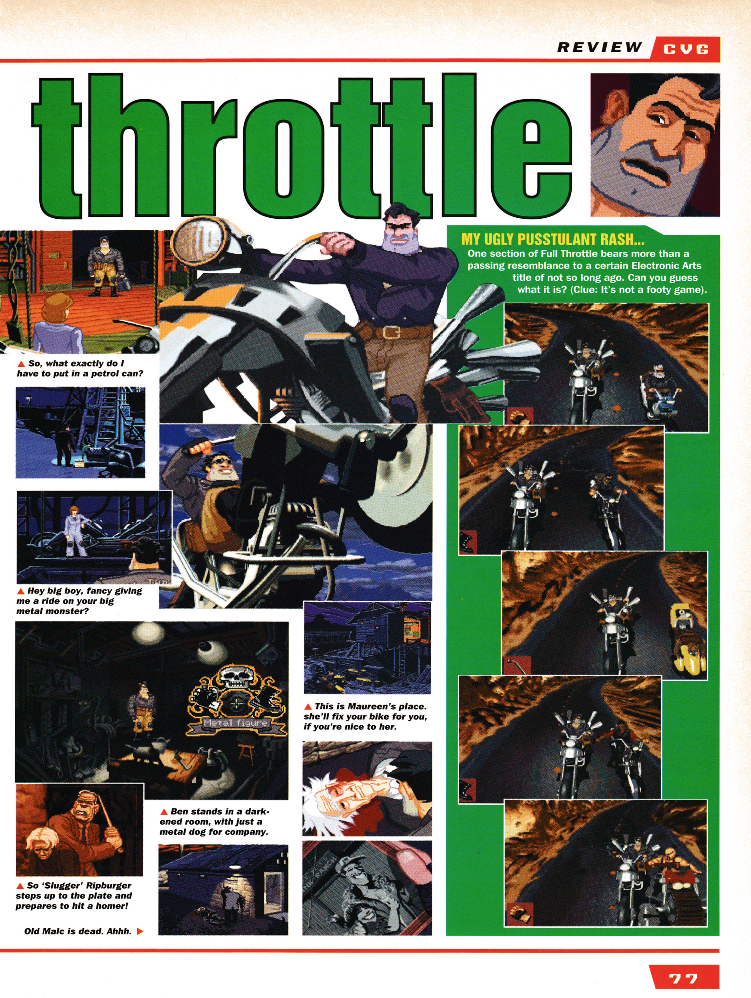 Review for Full Throttle on PC from CVG 163 - June 1995 (UK)  score: 91%