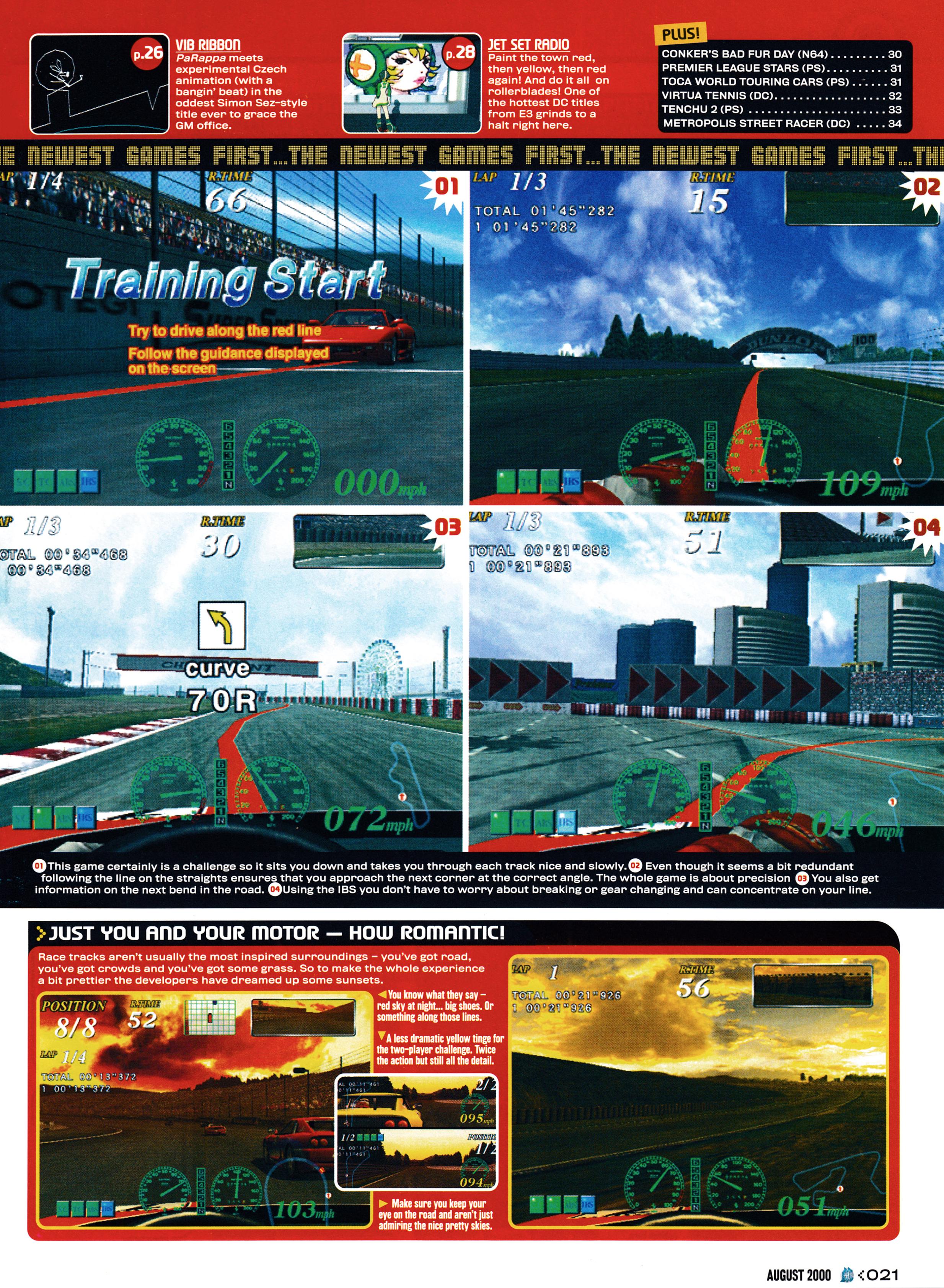 Preview for Ferrari 355 Challenge on Dreamcast. Taken from GamesMaster 97 - August 2000 (UK) 