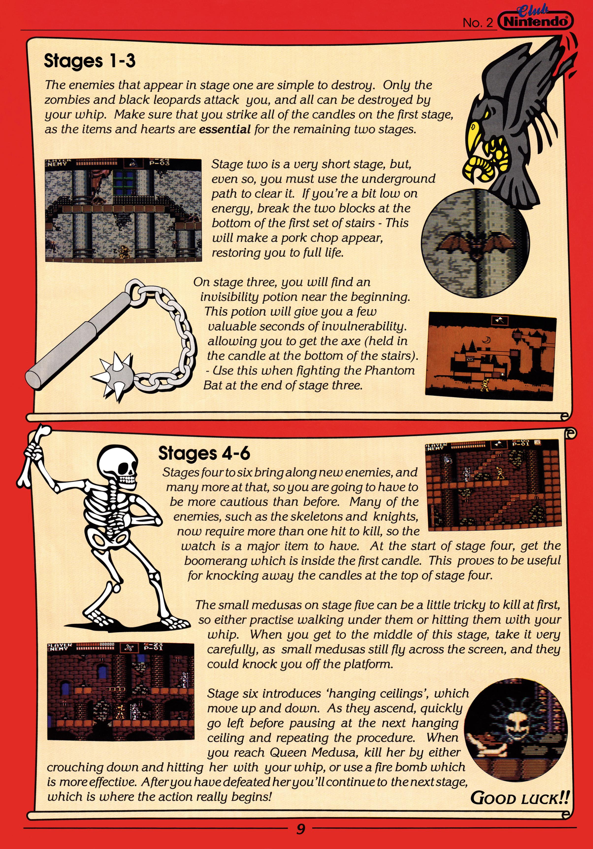 Review for Castlevania on NES from Club Nintendo Volume 1 Issue 2 - 1989 (UK) 