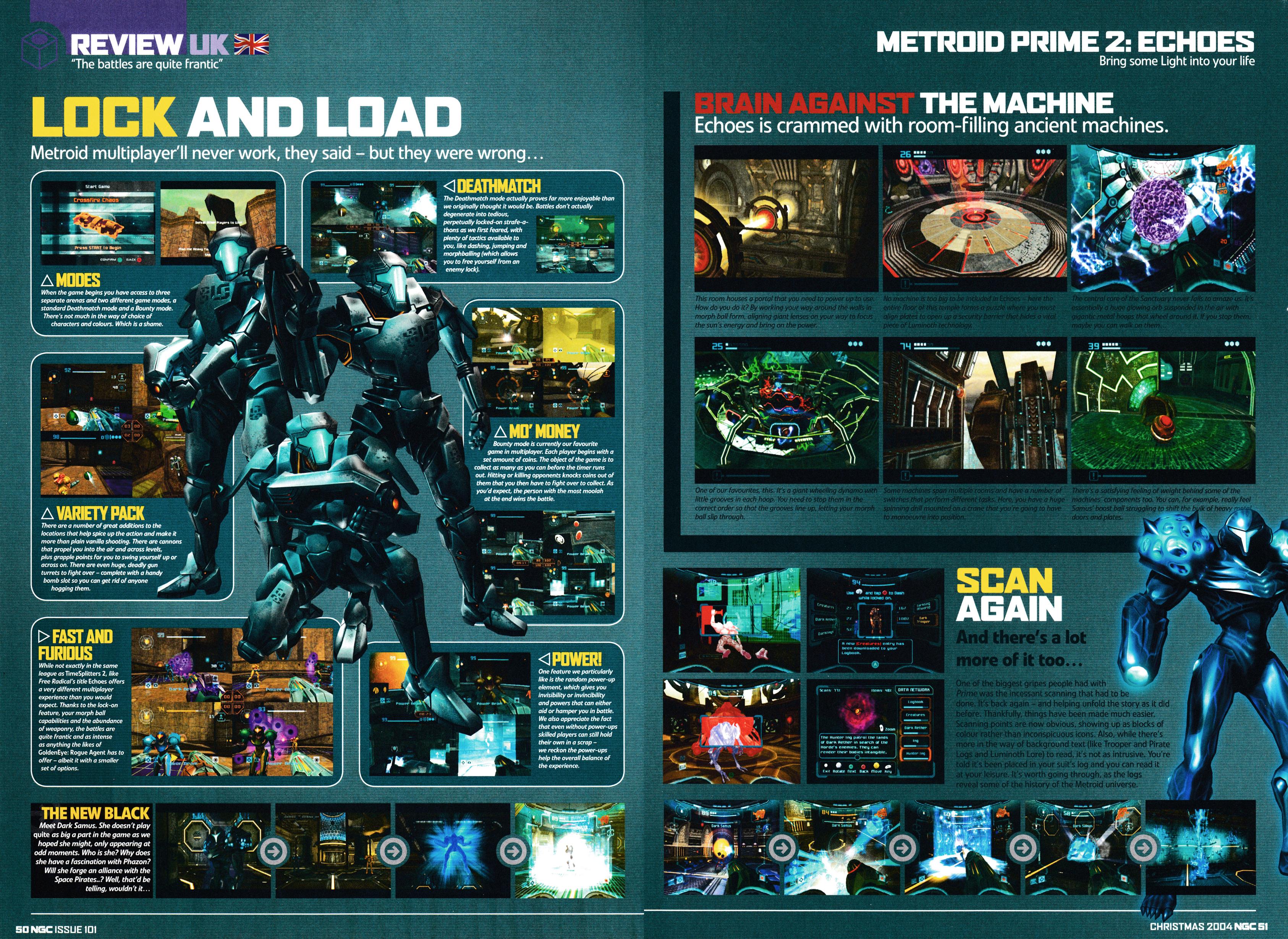 Review for Metroid Prime 2: Echoes on GameCube from NGC Magazine 101 - Christmas 2004 (UK)  score: 94%