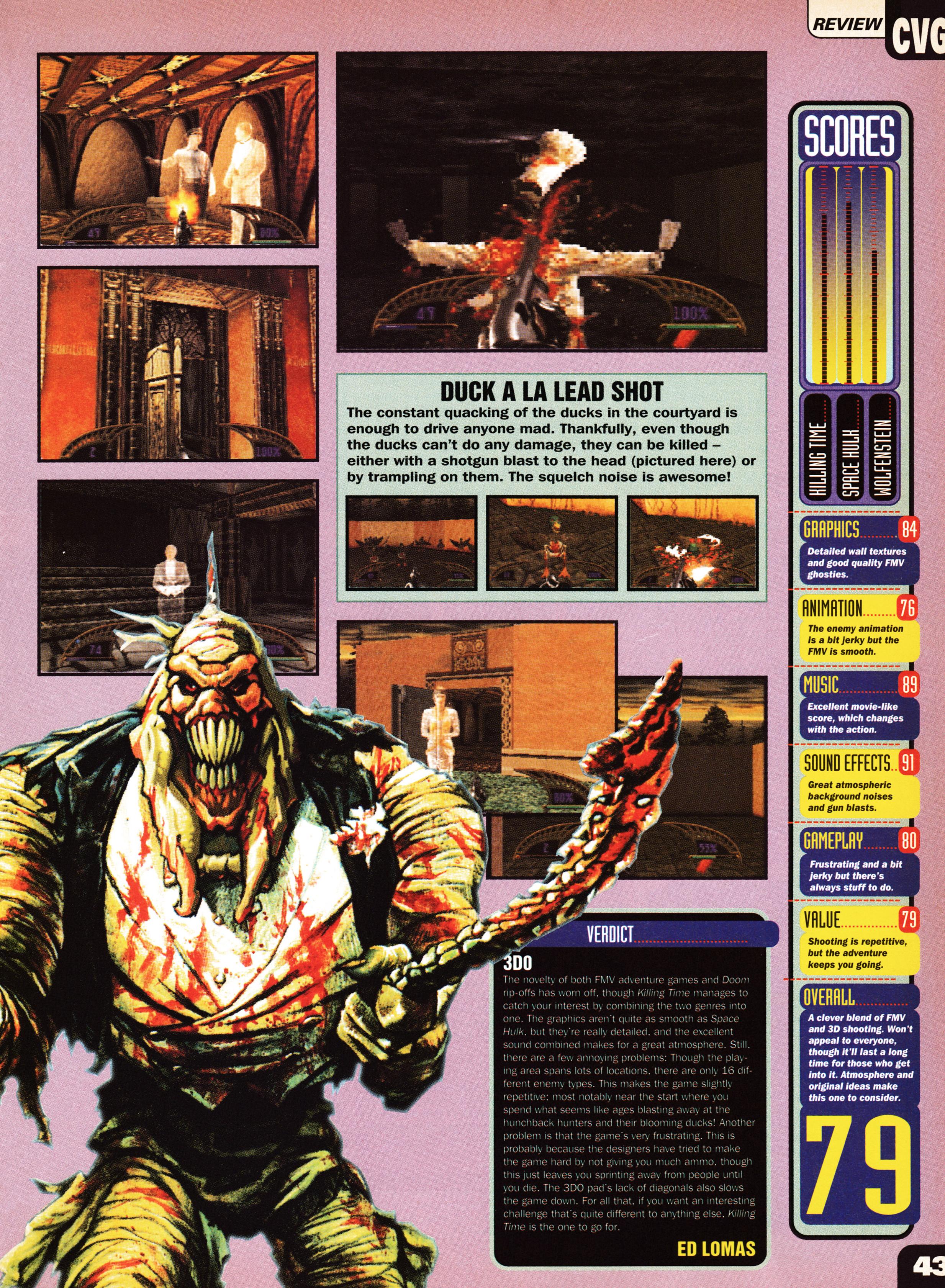 Review for Killing Time on 3DO from CVG 187 - June 1997 (UK)  score: 79%