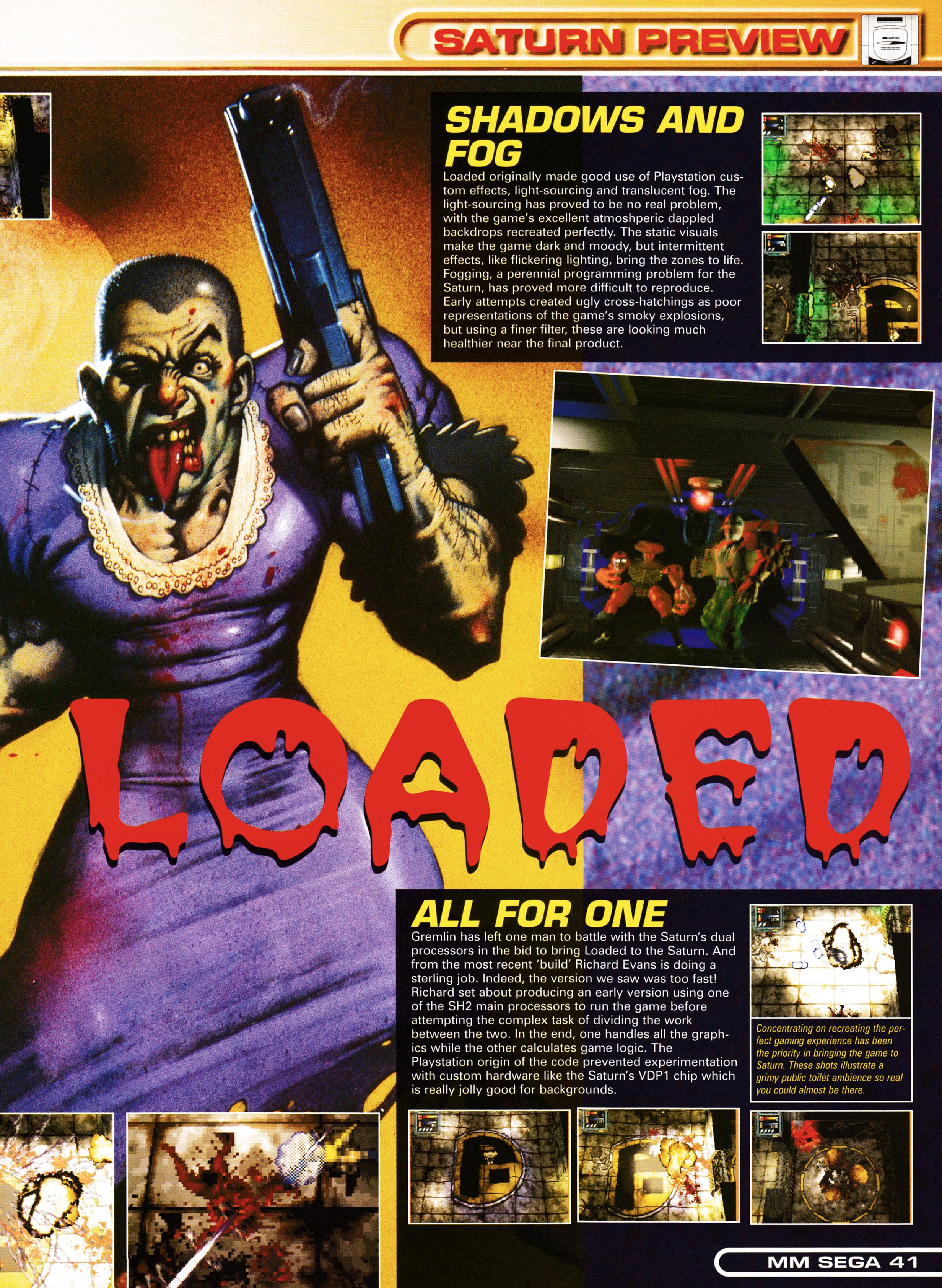 Preview for Loaded on Sega Saturn from CVG 187 - June 1997 (UK)