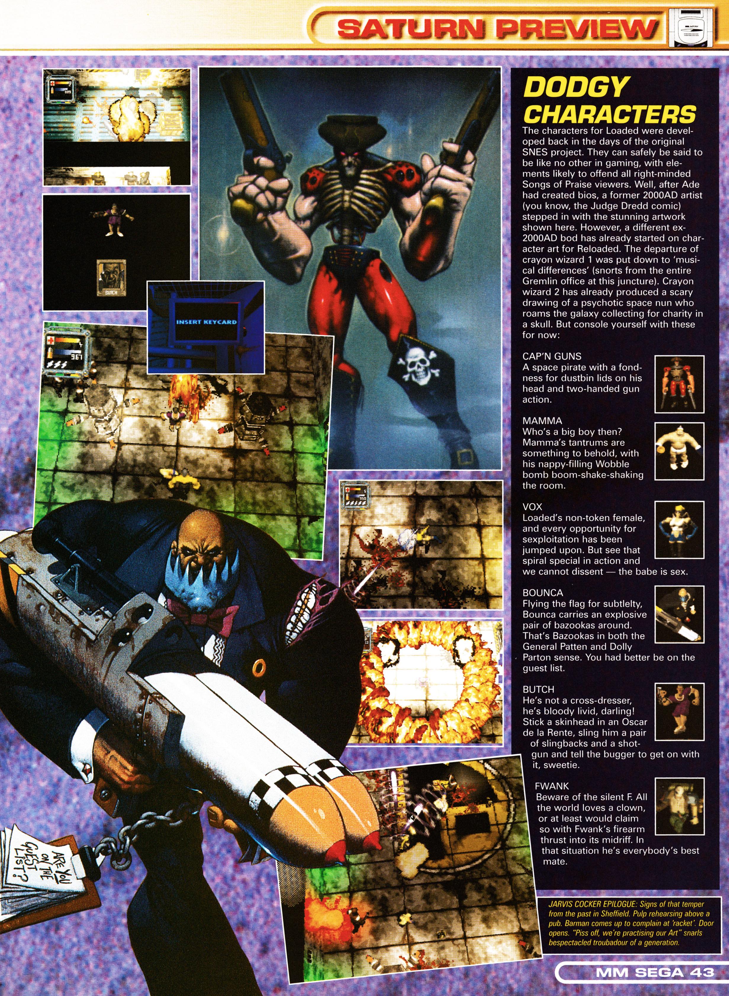 Preview for Loaded on Sega Saturn from CVG 187 - June 1997 (UK)