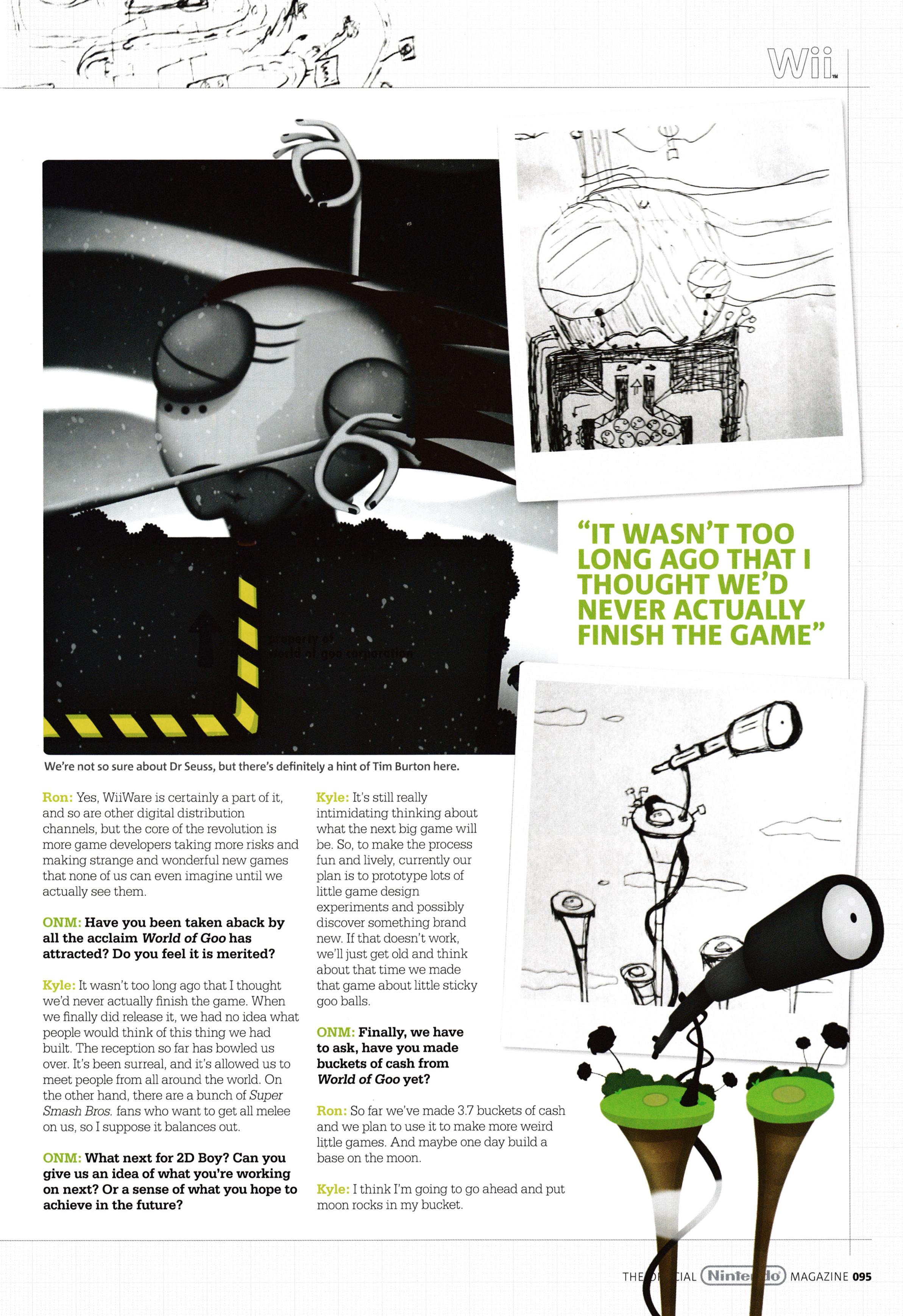 The Making of... World of Goo on Wii. Taken from Official Nintendo Magazine 40 - March 2009 (UK)