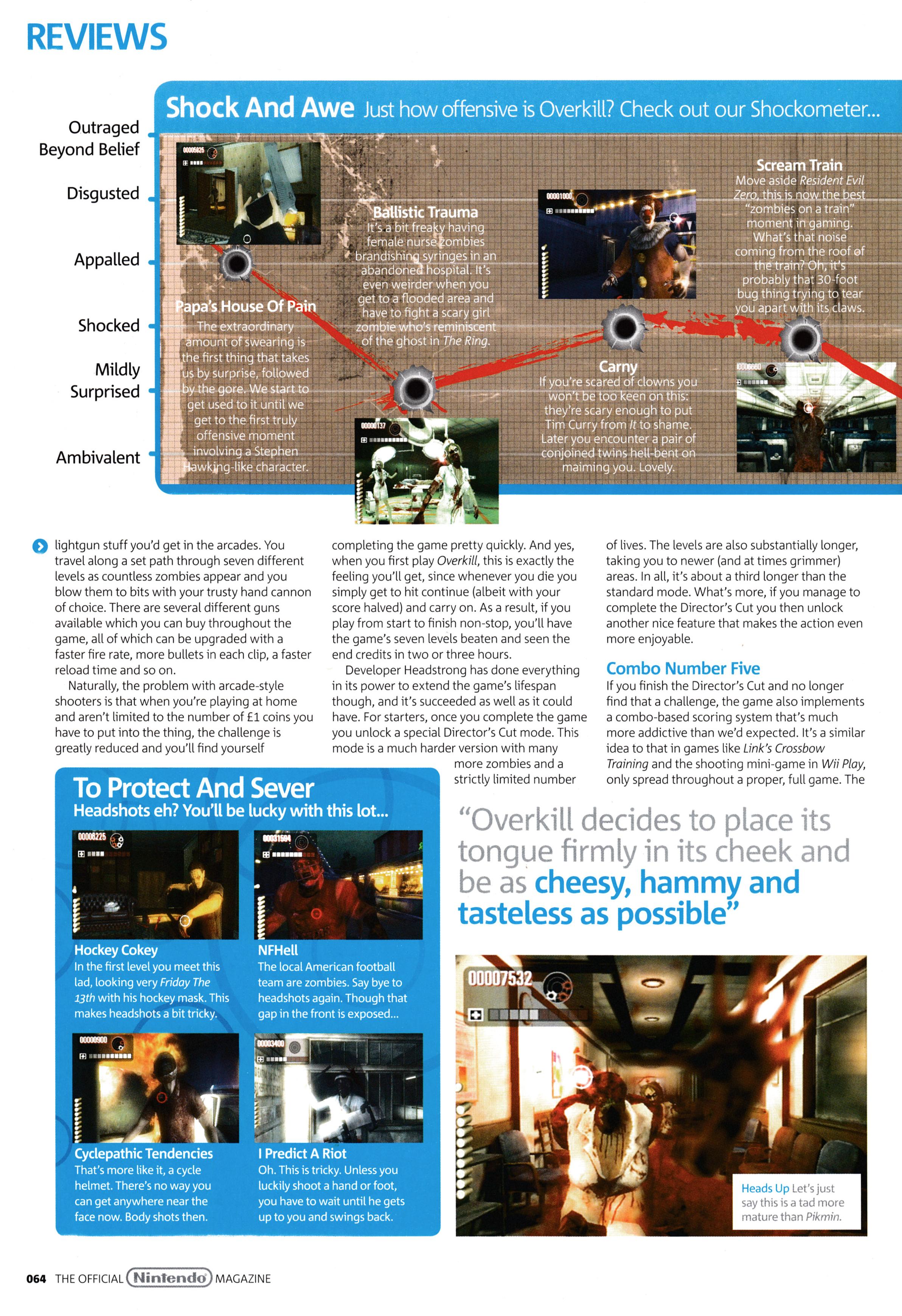 Review for The House of the Dead Overkill on Wii. Taken from Official Nintendo Magazine 40 - March 2009 (UK)  score: 90%