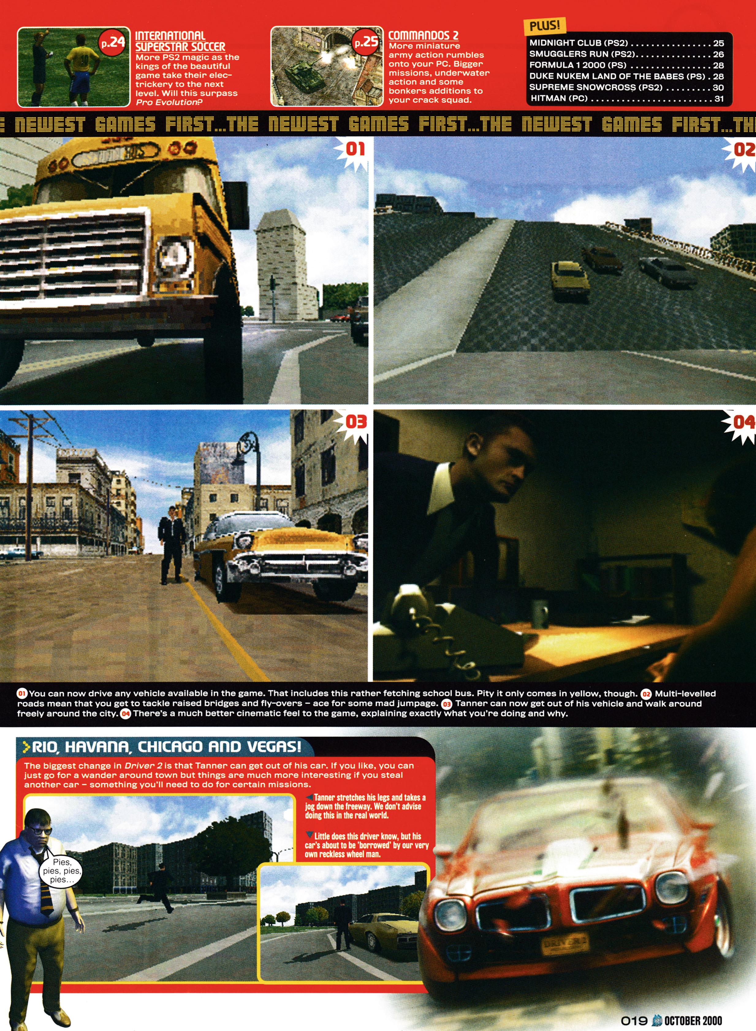 Preview for Driver 2 on PSone. Taken from GamesMaster 99 - October 2000 (UK) 