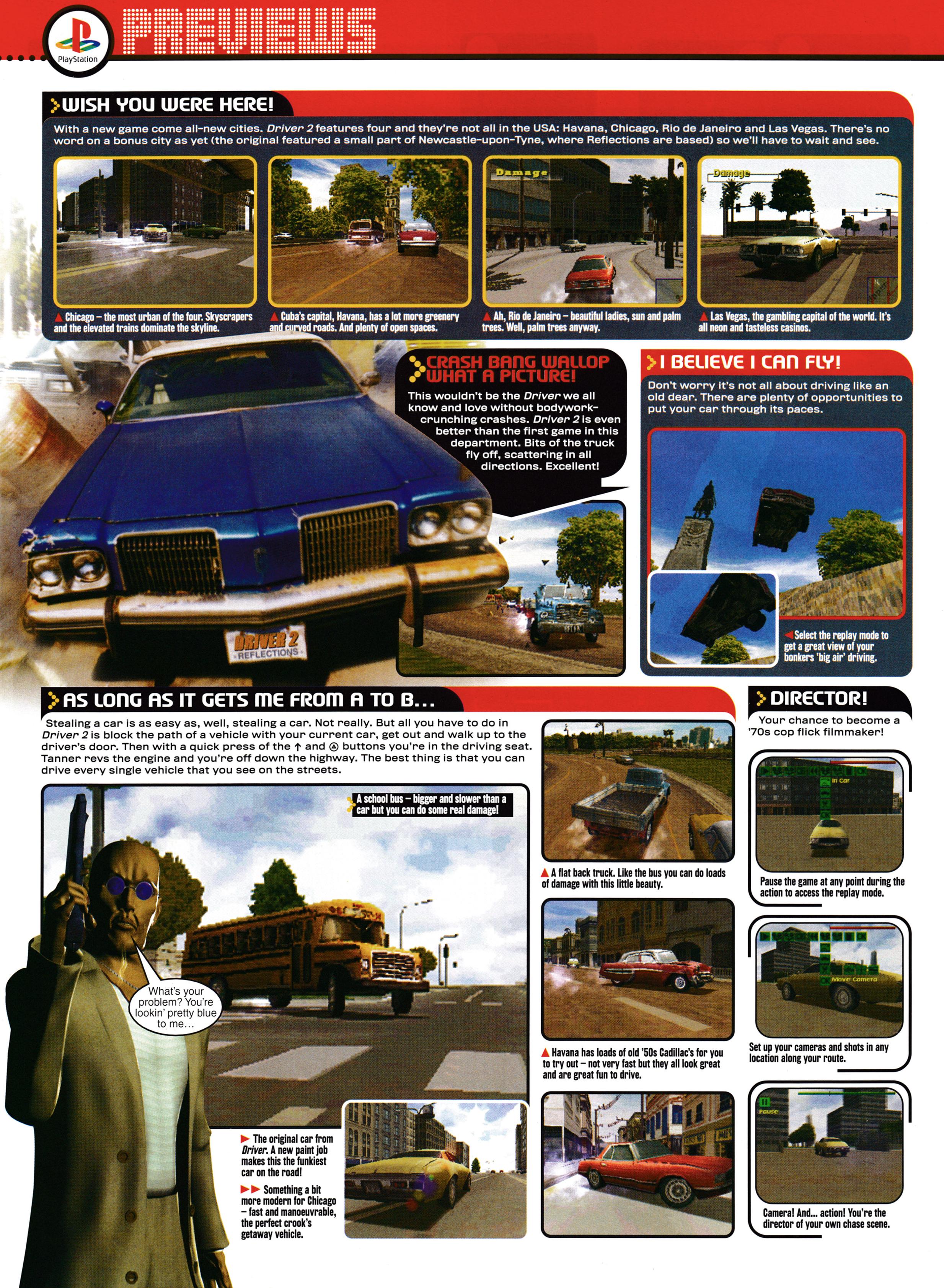 Preview for Driver 2 on PSone. Taken from GamesMaster 99 - October 2000 (UK) 