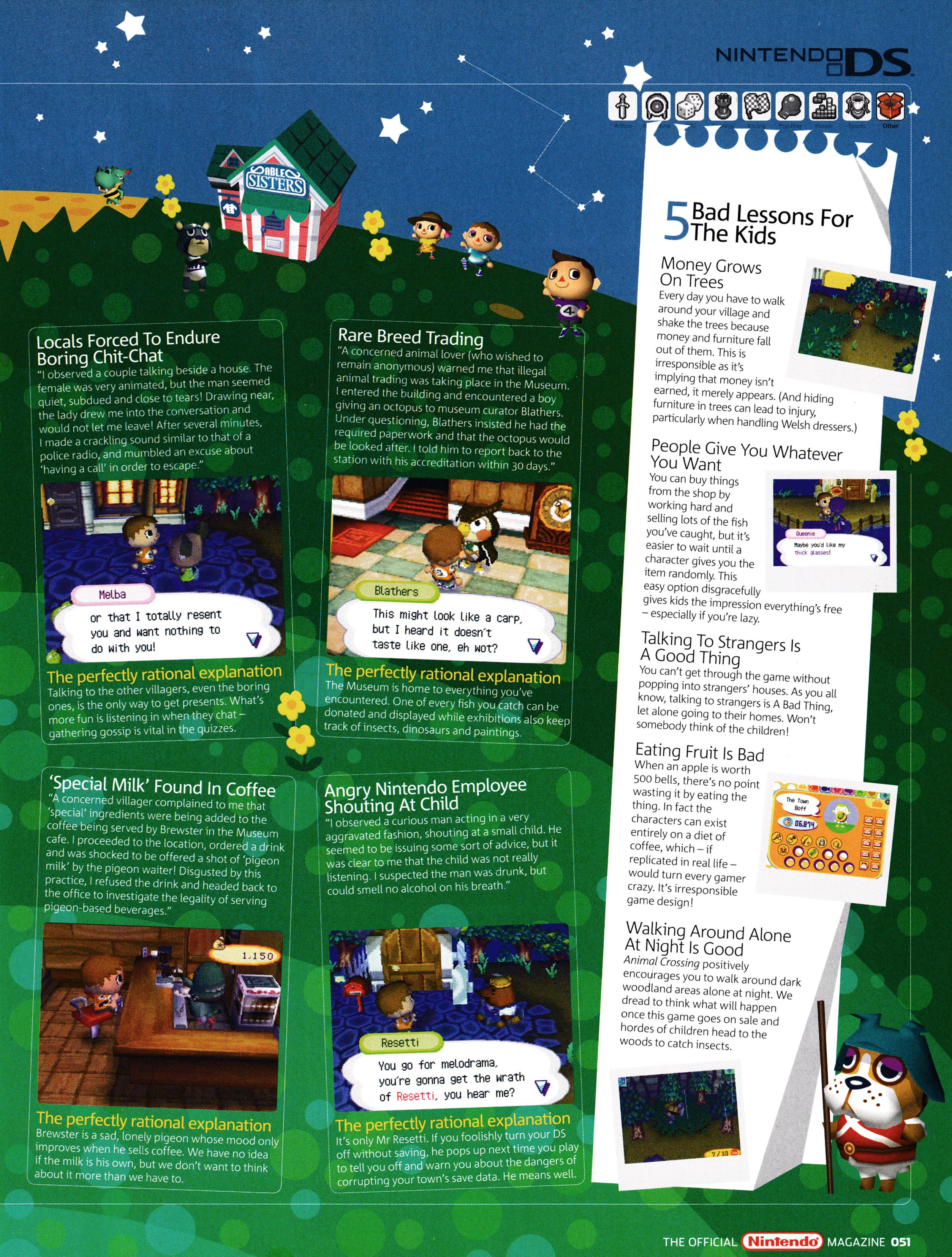 Coming Soon feature for Animal Crossing: Wild World on Nintendo DS. Taken from Official Nintendo Magazine 1 - March 2006 (UK)