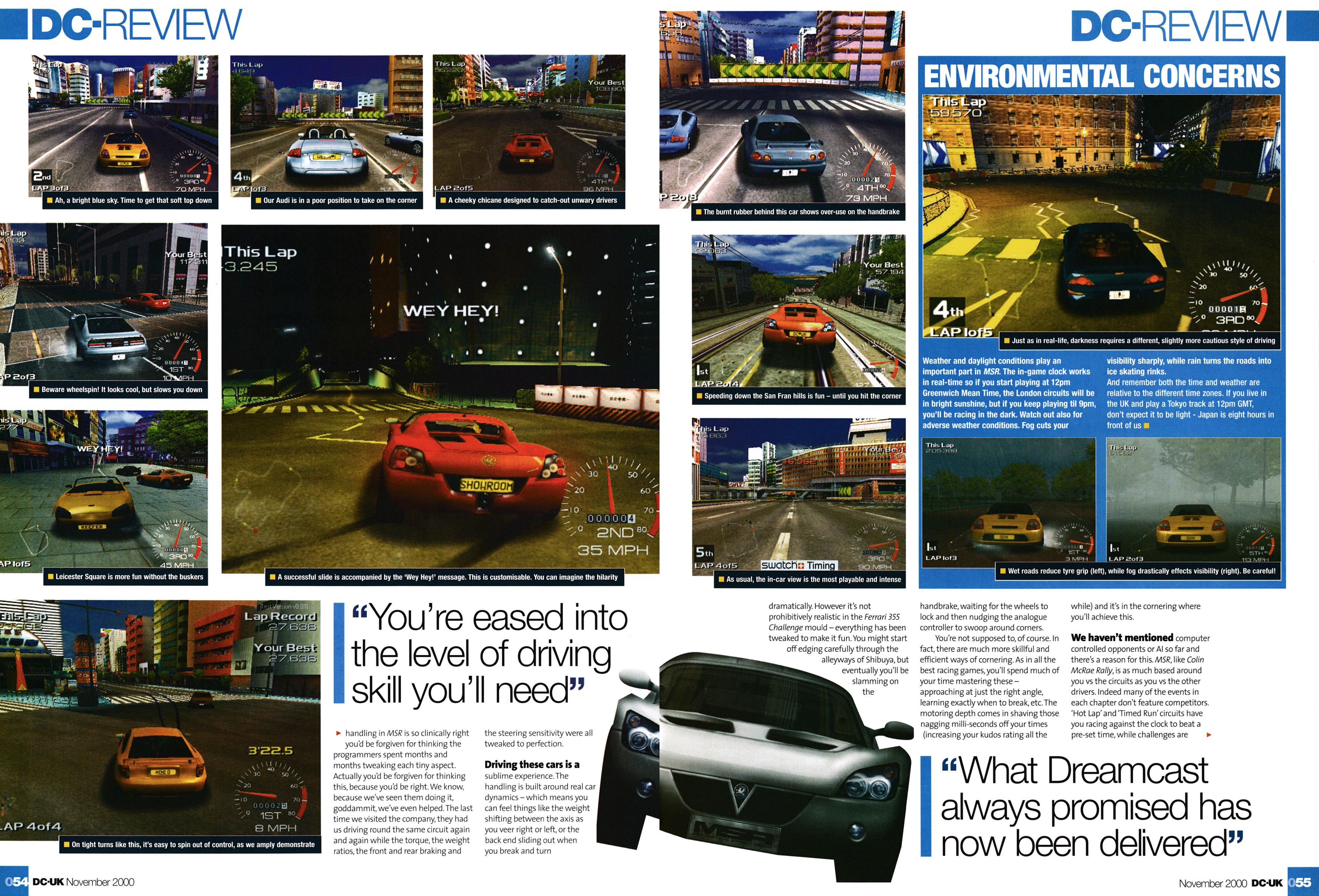 Review for Metropolis Street Racer on Sega Dreamcast from DC-UK 15 - November 2000 (UK)  score: 10/10