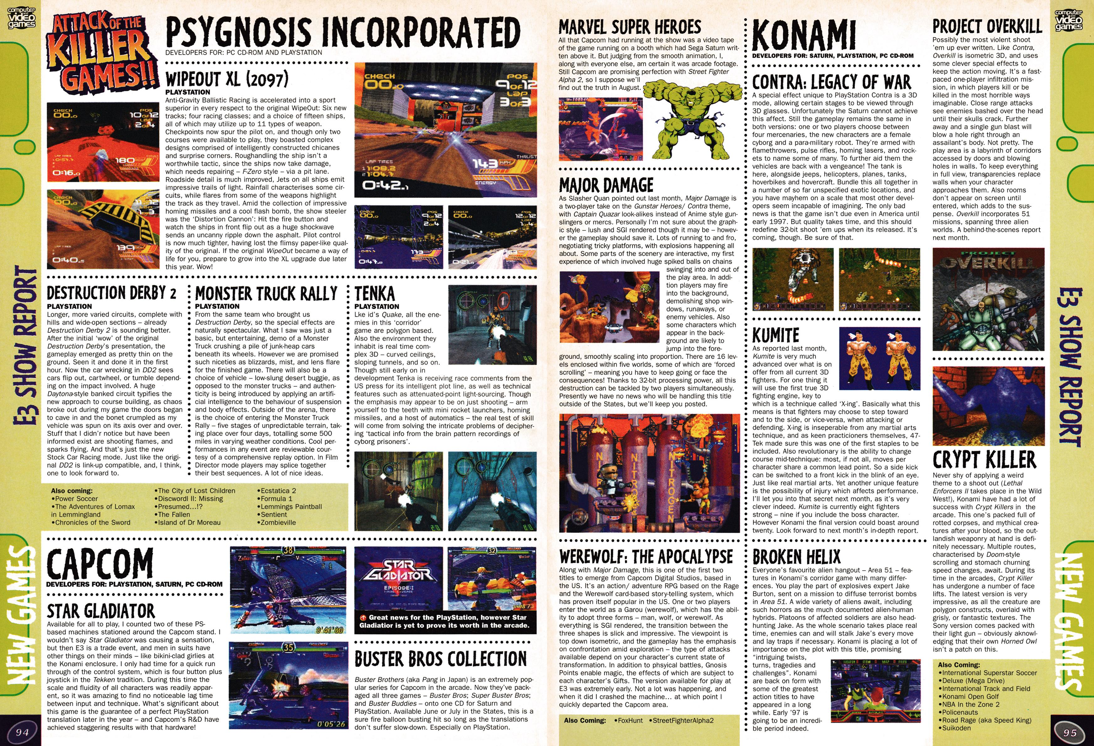 Massive 14-page featuring on the 1996 E3. Taken from CVG 176 - July 1996 (UK) 