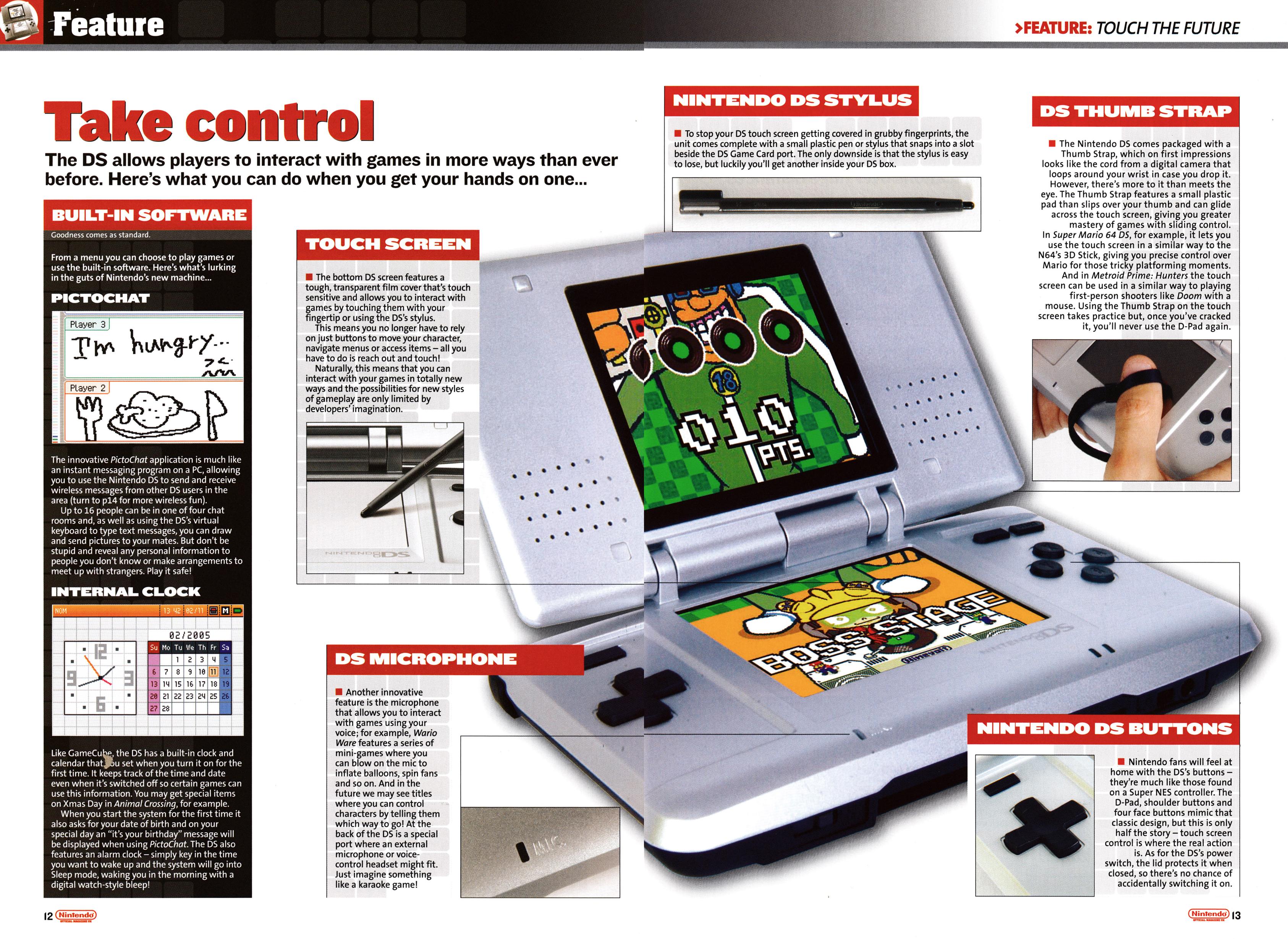 Feature titled: Touch the Future. Taken from Nintendo Official Magazine 151 - March Special Edition 2005 (UK)