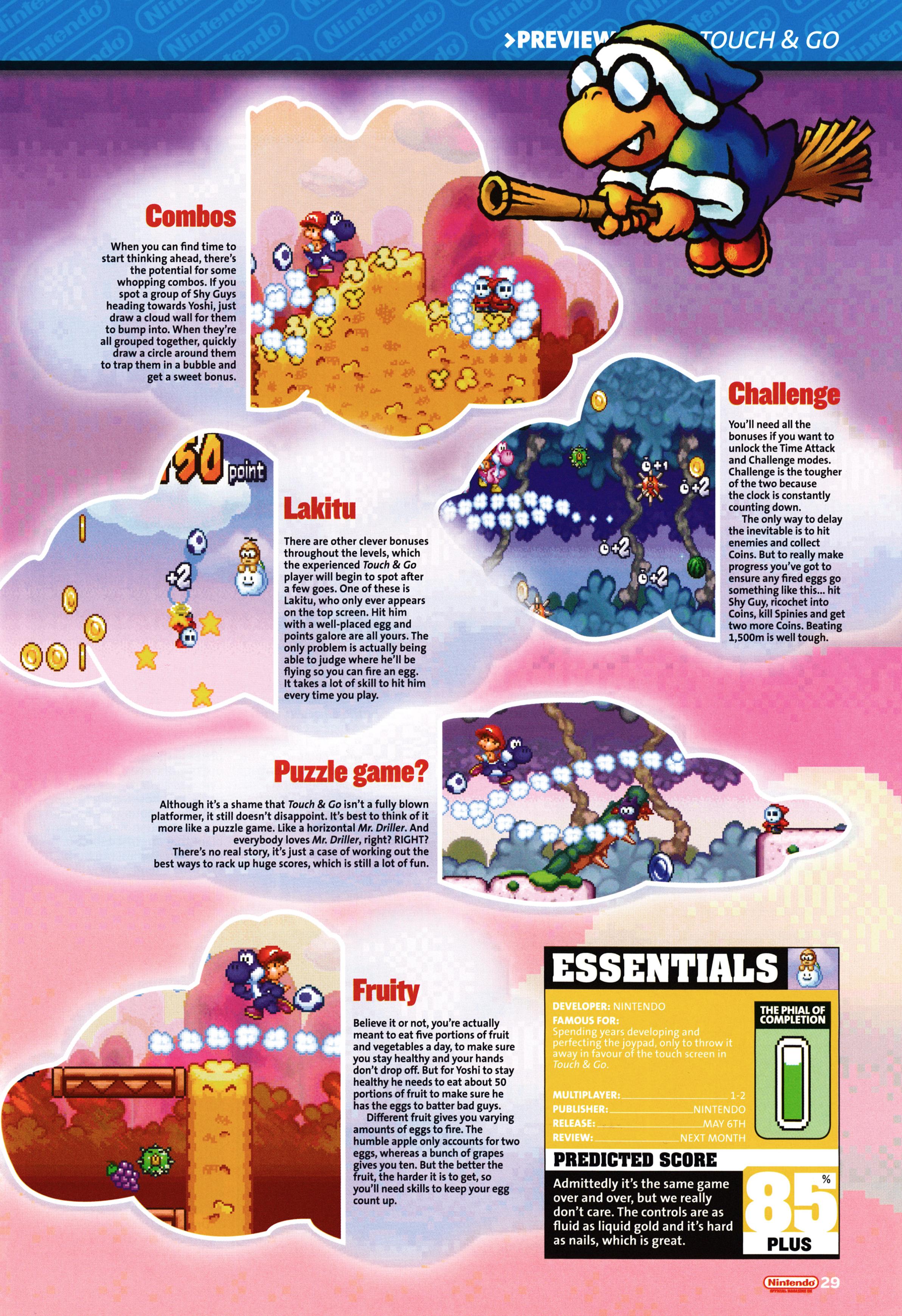 Preview for Yoshi Touch & Go on the Nintendo DS. Taken from Nintendo Official Magazine 151 - March Special Edition 2005 (UK) 