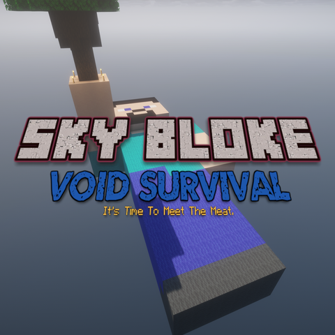 Square logo image for the Minecraft modpack.

Sky Bloke Void Survival

Tagline "It's time to meet the meat"