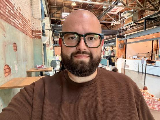 Selfie with meta glasses at armature works