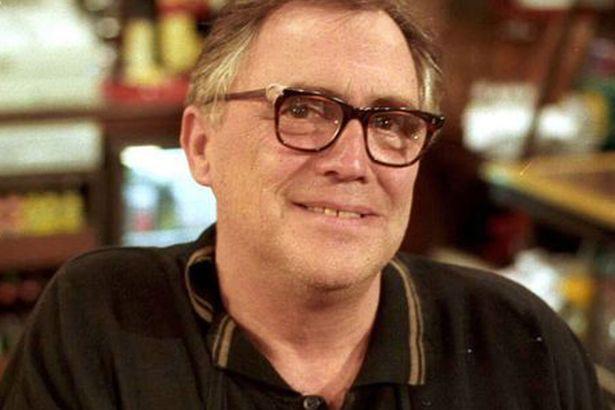 Jack Duckworth, a character in Coronation Street, with a plaster holding his glasses together