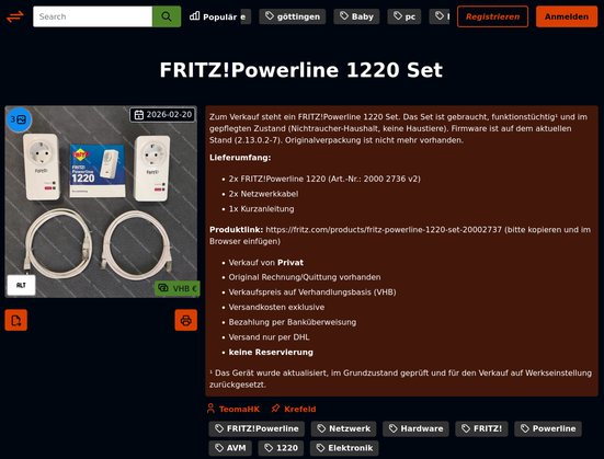 current flohmarkt screenshot