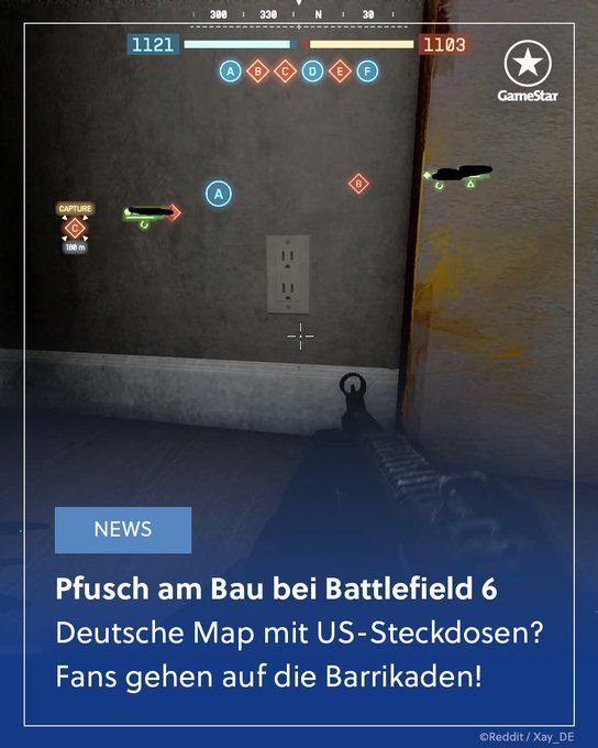 Pfusch am Bau bei Battlefield 6
Deutsche Map mit US-Steckdosen?
Fans gehen auf die Barrikaden!