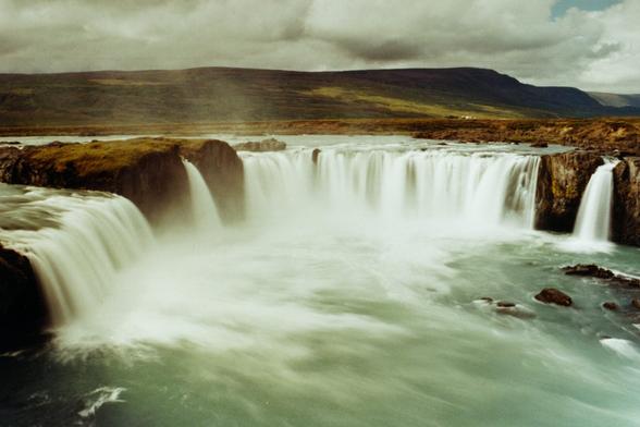 The icelandoc waterfall godafoss
Photographed analog wirh long exposure