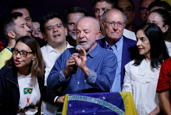 Brazilian President Luiz Inacio Lula da Silva delivers a speech after being re-elected, in Sao Paulo, Brazil [Brian Snyder/Reuters]