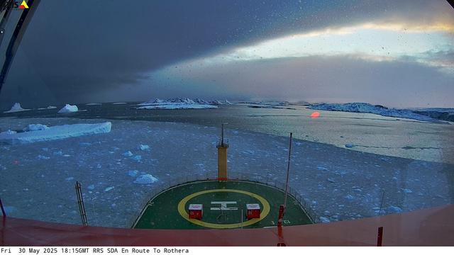 View from the RRS Sir David Attenborough Webcam.