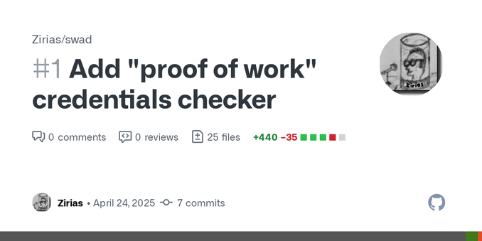 Add a credentials checker that accepts the result of some &quot;proof of work&quot; (of the same kind used in &quot;anubis&quot;) instead of a password. This should allow well-known &quot;guest log...