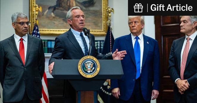 Robert F. Kennedy Jr., the health secretary, at the White House in Washington on Monday.