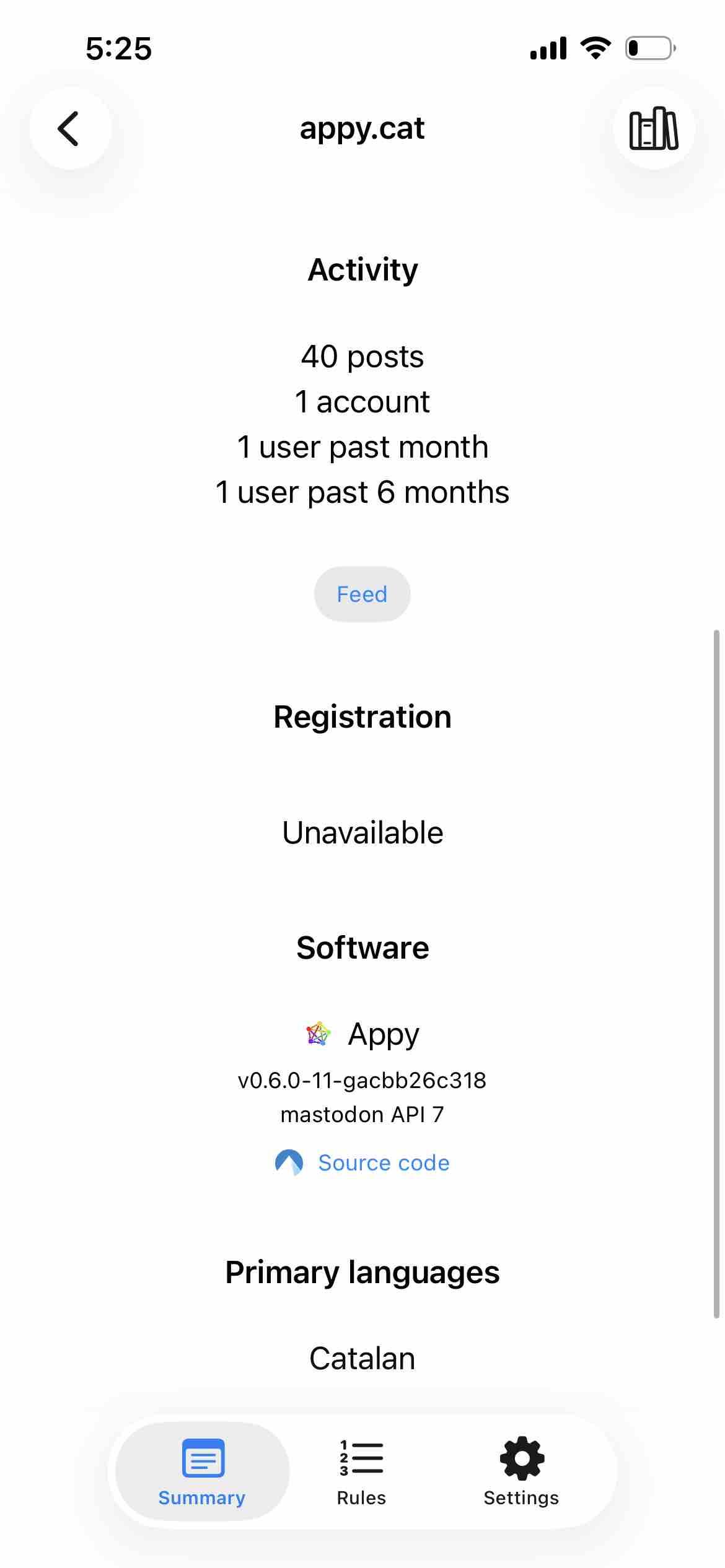 instance description for appy.cat