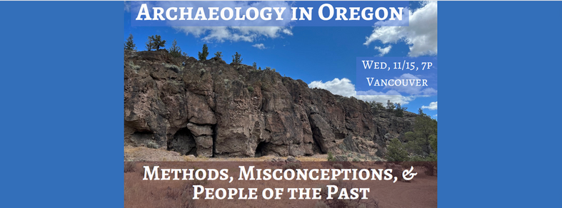 Show title over an image of an Oregon cave