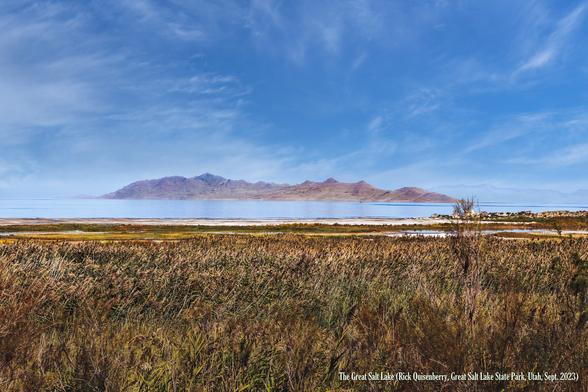 Promontory Point as viewed From the Black Rock Site
(Great Salt Lake State Park, Utah}