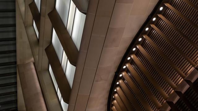 Abstract building details from London. Brown. Lines.