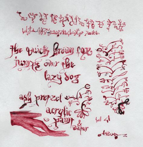 the quick brown fox jumps over the lazy dog.

Oh, 'the' twice wastes two characters.
As we all know, modern geblin has 22 base characters, numbered 0 - 21. There are then 6 derivative characters, followed by four common picto grammar symbols which when used as a prefix to a word often drastically changes the base meaning.

To account for these extra letters here,
Tz Sh Th
to a t-h instead once, and an Sh for good measure,
and there is a letter for each!
